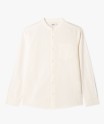 Chemise manches longues à col mao en coton lin mélangés garçon[MISSING]